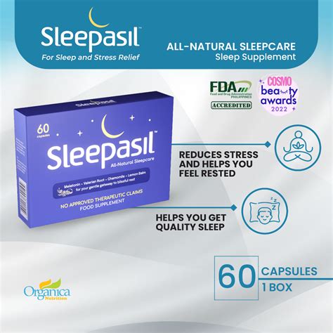 [ For Sleep & Stress Relief ] Sleepasil Melatonin Supplement (60 Capsules) | Shopee Philippines