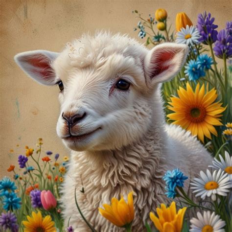 white lamb  flowers baby lamb  flowers sheep  flowers lamb