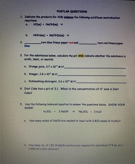 Solved POSTLAB QUESTIONS 1 Indicate The Products For AND Chegg