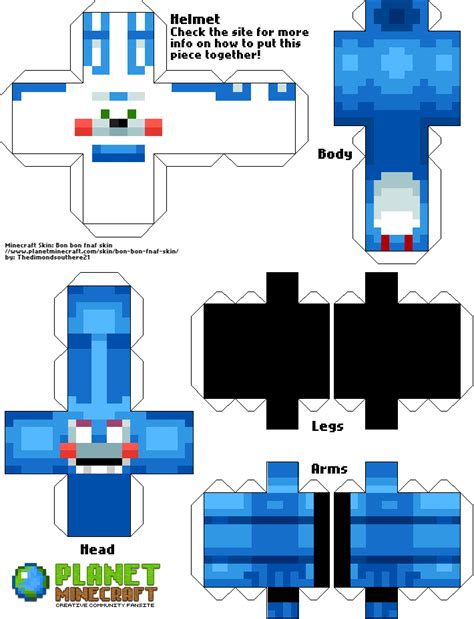 Create Papercraft Of Bon Bon Fnaf Skin Minecraft Skin Bon Bon Fnaf