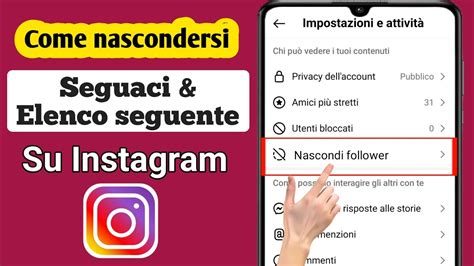 Come Nascondere Lelenco Dei Followerdei Follower Di Instagram 2024 Android E Ios Youtube