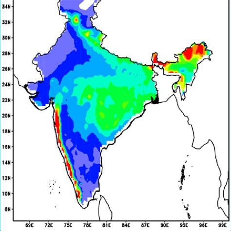 The Rainfall Climatology Pattern Mm Day From To During Jjas