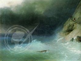 The Tempest Near Rocks By Ivan Konstantinovich Aivazovsky Reproduction