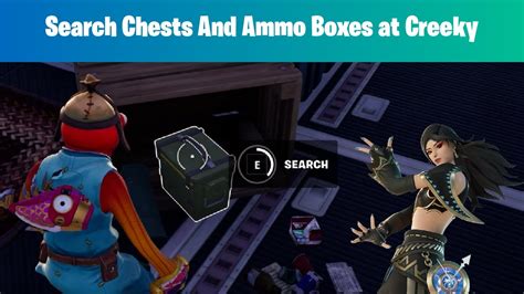 Fortnite วธทำ Search Chests And Ammo Boxes at Creeky Compound Week 2