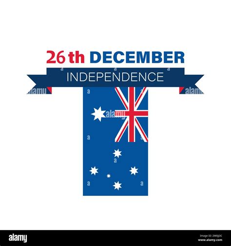 Illustration With Flag Of Australia Independence Day Stock Vector