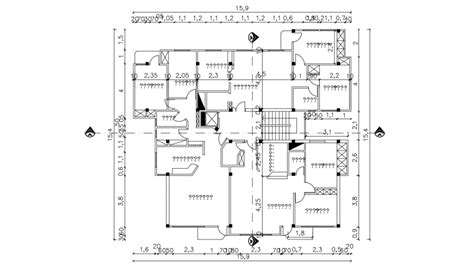 First floor framing plan drawing details for apartment building dwg ...