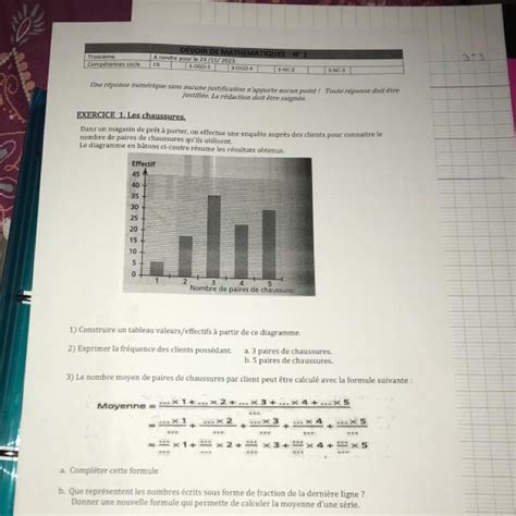 dm à rendre demain de mathématiques Jaimerais que quelquun me le