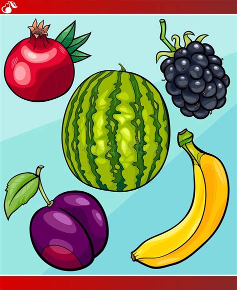 Berry Fruits Group Cartoon Illustration Stock Vector Illustration Of