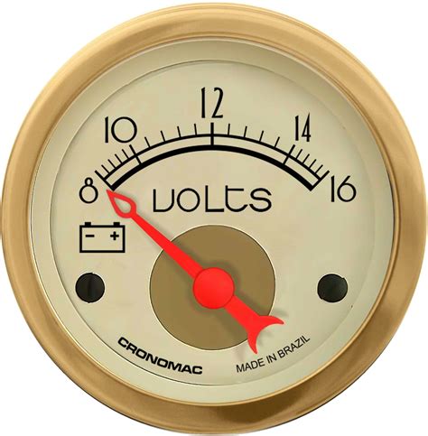 Volt Metro Mm Volts Hot Gold Cronomac Cronometer Instrumentos