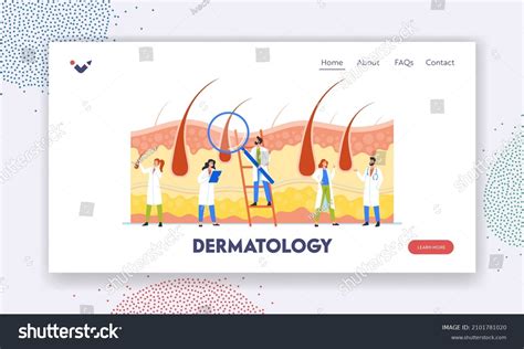 Dermatology Landing Page Template Consultation Royalty Free Stock