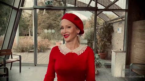 Annabellement Wearing A Red 1950s Retro Outfit With Beautiful Dress