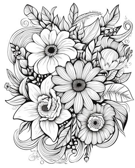 Flower Coloring Sheets Vectors And Illustrations For Free Download