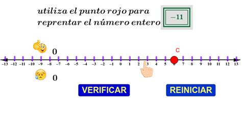 Utiliza los números enteros para representar en la recta numérica dos