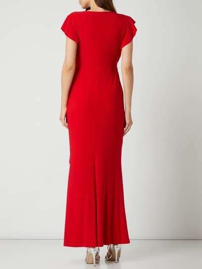 Lauren Ralph Lauren Abendkleid Mit Volants Modell Natakara Rot