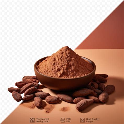 Premium PSD Cocoa Powder Alone Against Transparent Background