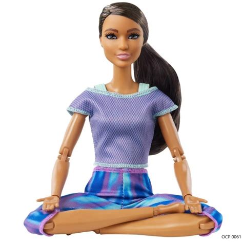 Boneca Barbie Feita Para Mexer Morena Roxo To Move Articulada Mattel