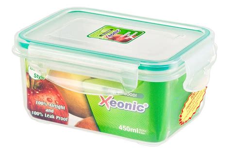 Контейнер для продуктов Xeonic ХЕ022 прямоугольный, зеленый, 450 мл ...