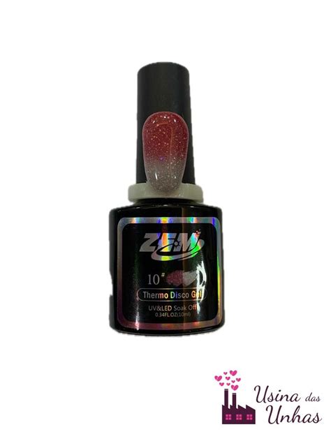 Esmalte Em Gel Refletivo Glitter T Rmico Thermo Disco Zem Ml Cor