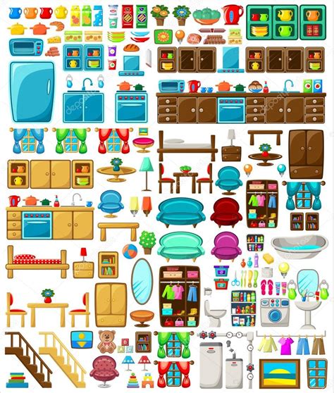 Big Set Of Furniture Stock Vector Image By GurZZZa 84157088