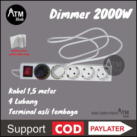 Jual Dimmer 4 Lubang Stop Kontak 2000w Alat Pengatur Kecepatan Bor