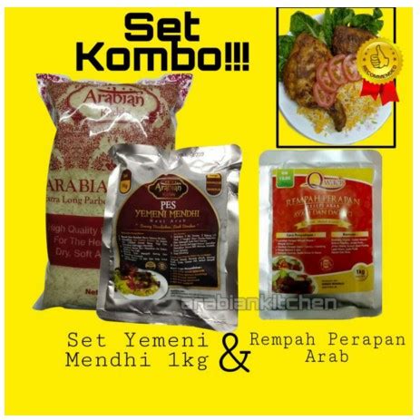 Set Kombo Pes Nasi Arab Arabian Kitchen Yemeni Mendhi Set Kg