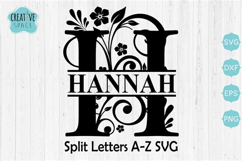 Split Monogram Letters By creativespace | TheHungryJPEG