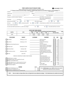 Fillable Online Dtcc Facility Request Form State Agency Delaware