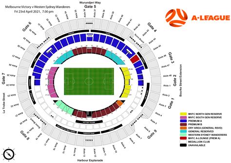 Marvel Stadium Seating Map