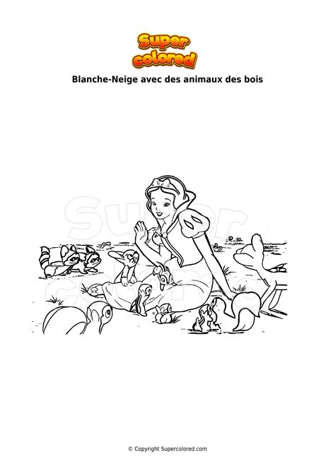 Coloriages Blanche Neige Et Les Nains Supercolored