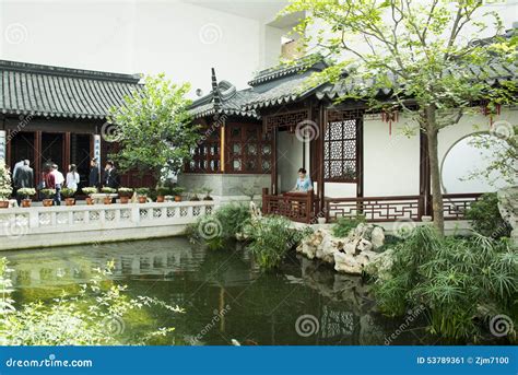 Asia Chinese Beijing China Garden Museum Indoor Courtyard Suzhou