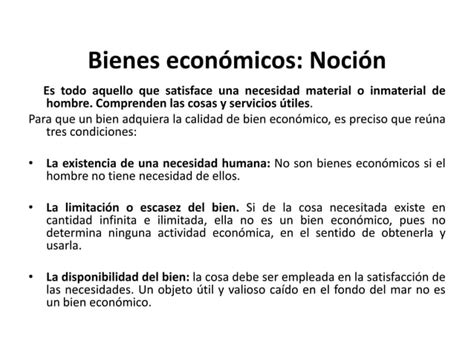 Presentación Teoria De Las Necesidades Y Bienes Economicos Ppt