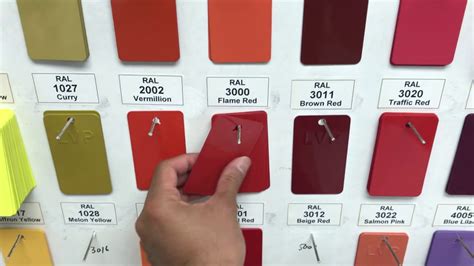 Ral Powder Coated Color Chip Plate Samples Crosslink Paints Youtube