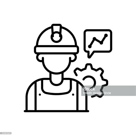 Production Automation Outline Icon Design Illustration Smart Industries Symbol On White