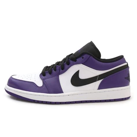 新品 ナイキ NIKE AIR JORDAN 1 LOW エアジョーダン1 COURT PURPLE BLACK WHITE 553558