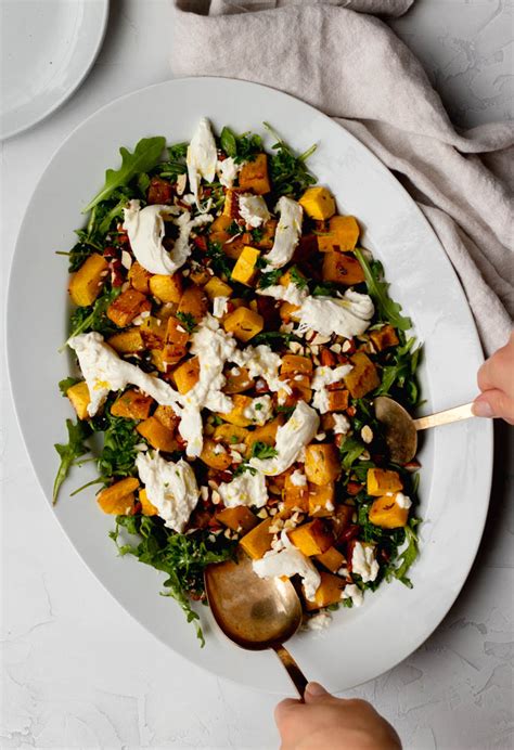 Arugula And Burrata Salad With Roasted Butternut Squash • Daisybeet