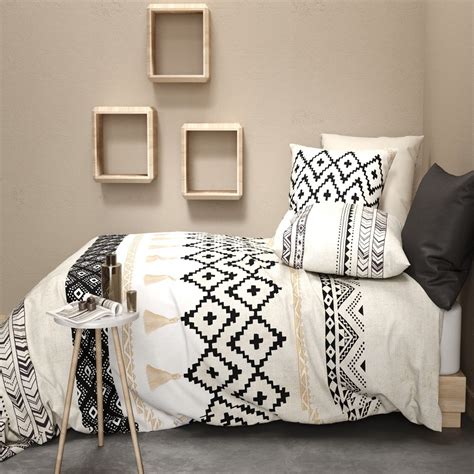 Housse De Couette Pur Coton Taies Style Boh Me Chic