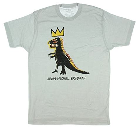 Jean Michel Basquiat Dinosaur Crown T Shirt Light Grey Xxx Large Arts Entertainment Hobbies