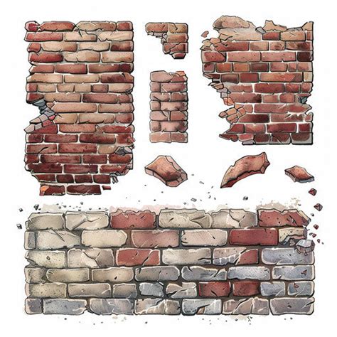 Ultra HD Brick Wall Clipart in Photorealistic Style Style – IMAGELLA