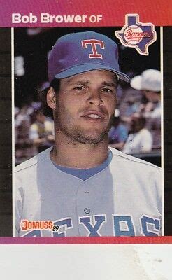 Free Shipping Mint Donruss Bob Brower Rangers Baseball Card