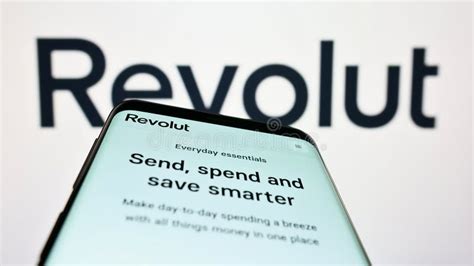 Mobile Phone With Webpage Of British Fintech Company Revolut Ltd On