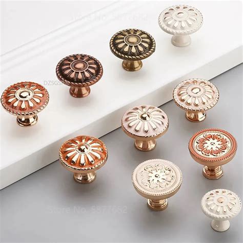 Boutons De Placard De Cuisine R Tro Rouge Bronze Poign Es En Alliage De