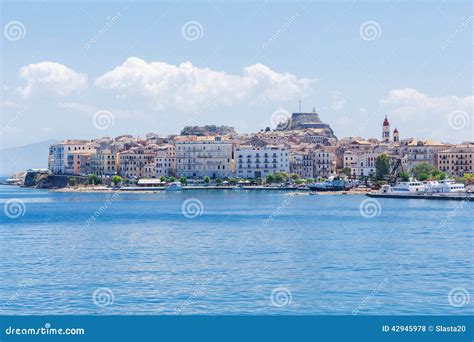 Corf Citt Capitale Dell Isola Di Corf Fotografia Stock Immagine