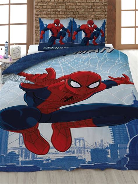 Parure De Lit Spider Man 1 Personne Bleu Rouge Kiabi 22 00