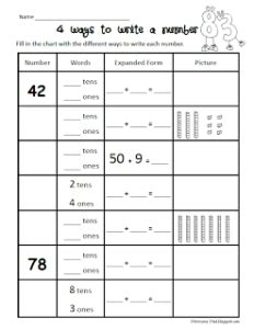 Place Value Practice Sheet The Brown Bag Teacher