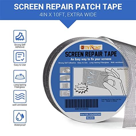 HTVRONT Window Screen Repair Kit Tape 4inx10FT Screen Patch Repair Kit