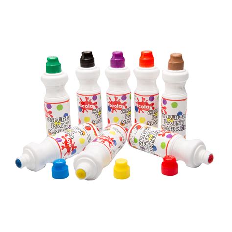 Chunky Paint Markers 75ml X 8 Assorted Colours Gompels Care