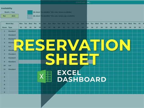 Reservations Sheet Template EFinancialModels