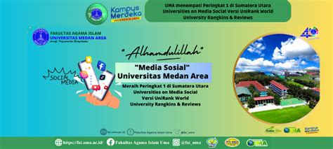 UMA Menempati Peringkat 1 Di Sumatera Utara Universities On Media