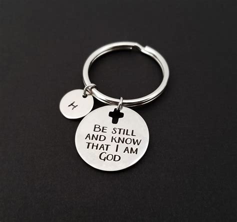 Custom Keychain Bible Verse Keychain Custom Gift Be Etsy