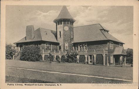 Public Library Westport, NY Postcard